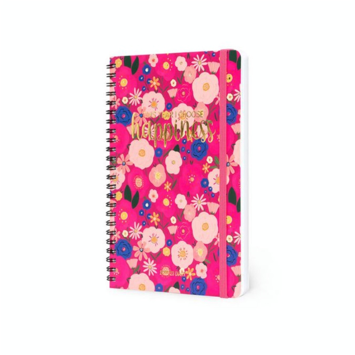 Agenda semainier à spirale 2022-2023 16 mois 15 x 21 cm Fleurs - Legami - Rougier et Plé