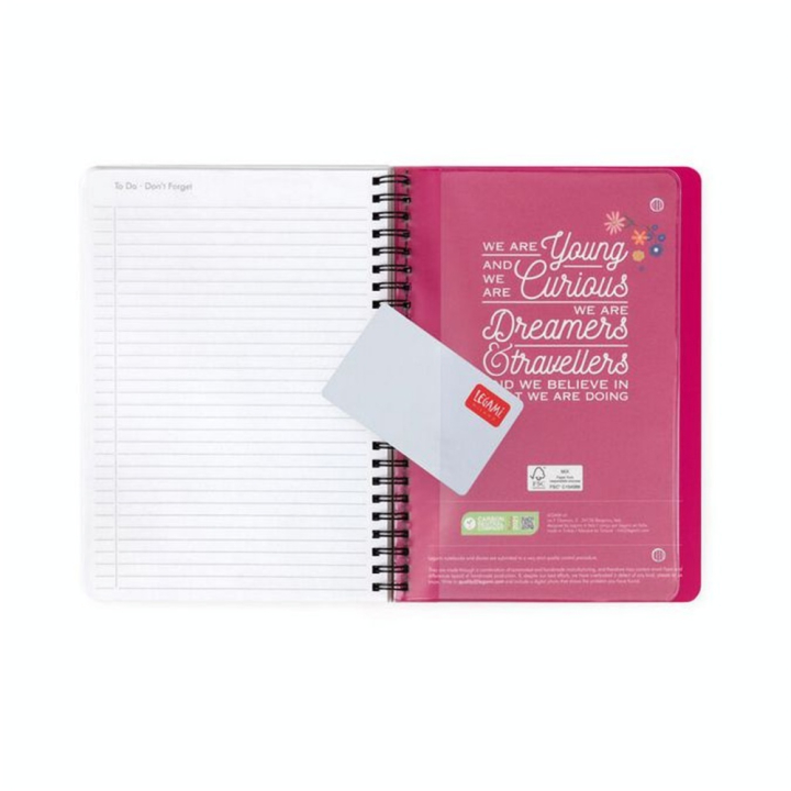 Agenda semainier à spirale 2022-2023 16 mois 15 x 21 cm Fleurs - Legami - Rougier et Plé