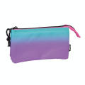 Trousse 5 compartiments Sunset Violet/Turquoise - MILAN - Rougier et Plé