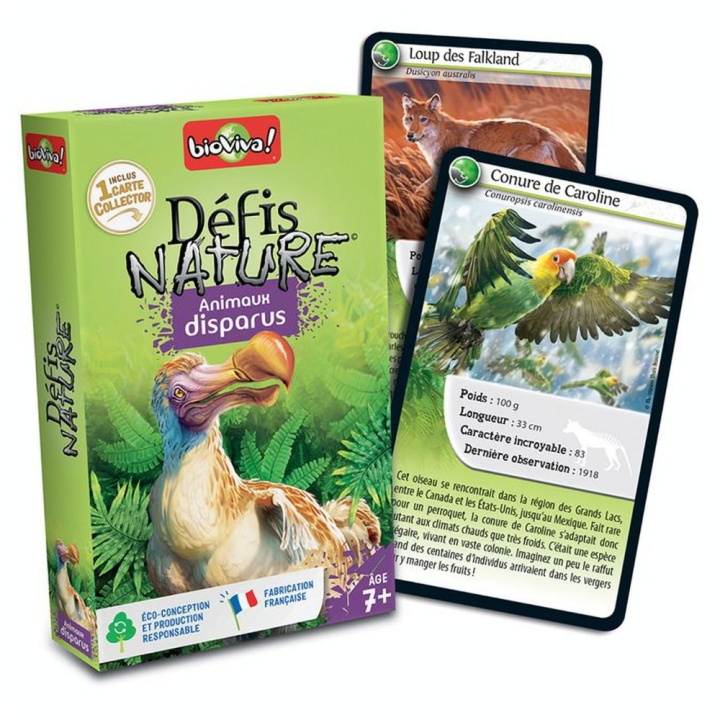 Jeu de cartes Défis Nature Animaux disparus - Bioviva - Rougier et Plé
