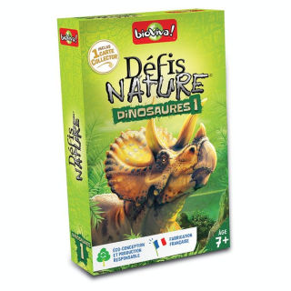 Jeu de cartes Défis Nature Dinosaures 1 version 2022 - Bioviva - Rougier et Plé
