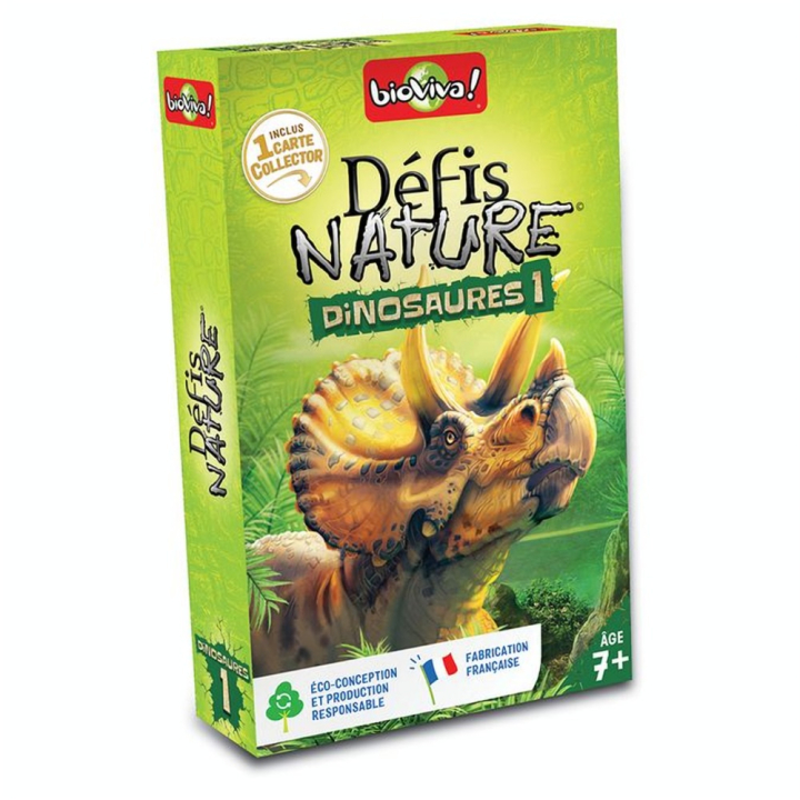 Jeu de cartes Défis Nature Dinosaures 1 version 2022 - Bioviva - Rougier et Plé