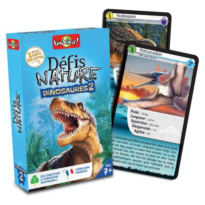 Jeu de cartes Défis Nature Dinosaures 2 version 2022 - Bioviva - Rougier et Plé