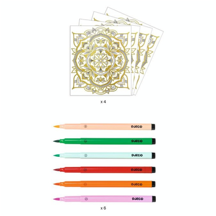 Coffret créatif Coloriage Artistic Flore - Djeco - Rougier et Plé