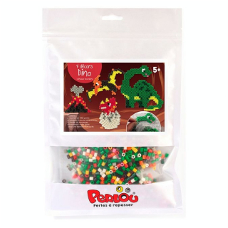 Perle à Repasser 5 mm Kit dinosaures 1000 pcs - Perlou - Rougier et Plé