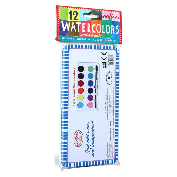 Peinture aquarelle 12 couleurs - Eeboo - Rougier et Plé