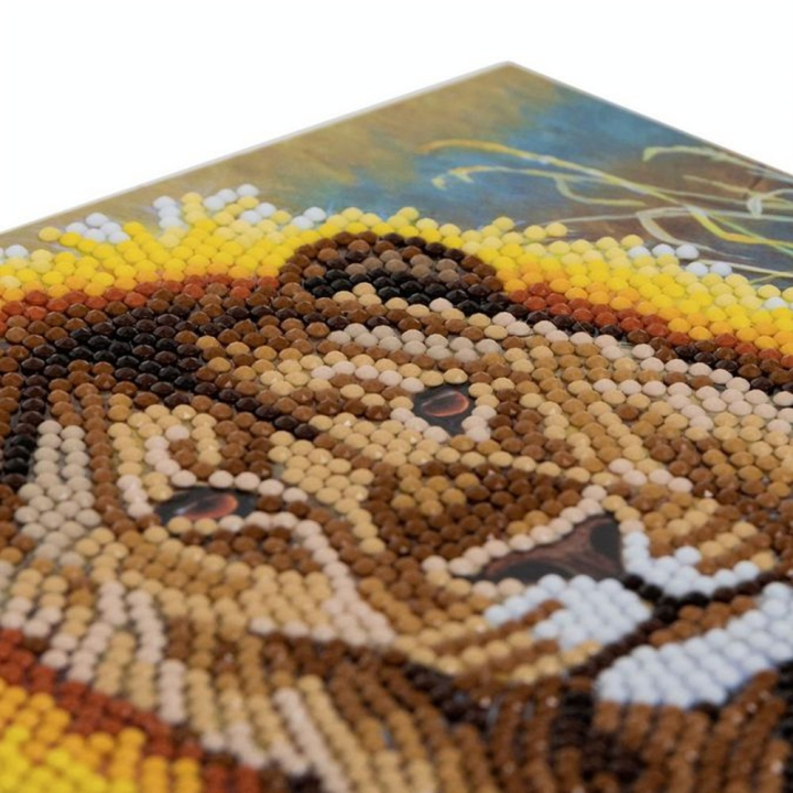 Broderie diamant Carte 18 x 18 cm Lion - Crystal Art - Rougier et Plé