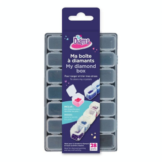 Boîte de rangement pour strass 28 pots - Diams - Rougier et Plé