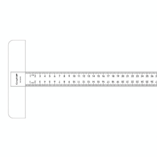 Té fixe gradué 1 biseau 1 bord antitache 30 cm - Graph'it - Rougier et Plé