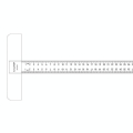 Té fixe gradué 1 biseau 1 bord antitache 30 cm - Graph'it - Rougier et Plé