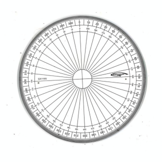 Rapporteur cercle entier Grades Ø 10 cm - Graphoplex - Rougier et Plé