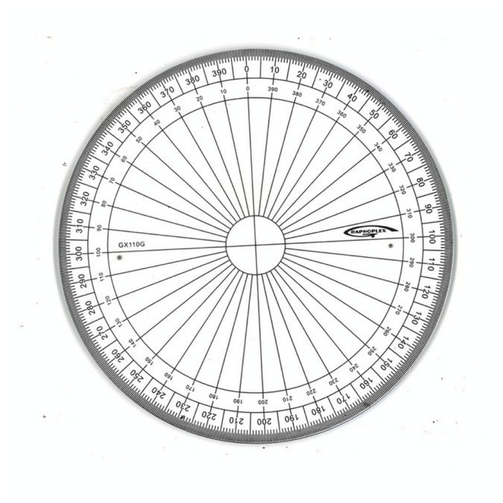 Rapporteur cercle entier Grades Ø 10 cm - Graphoplex - Rougier et Plé