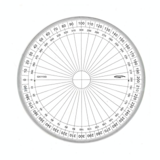 Rapporteur cercle entier Grades Ø 15 cm - Graphoplex - Rougier et Plé