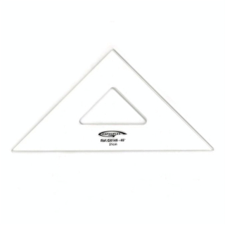 Équerre 45° 3 bords droits 21 cm - Graphoplex - Rougier et Plé