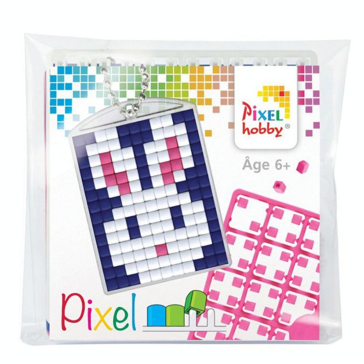 Kit créatif Pixel porte-clé 4 x 3 cm - Lapin - Pixel Hobby - Rougier et Plé