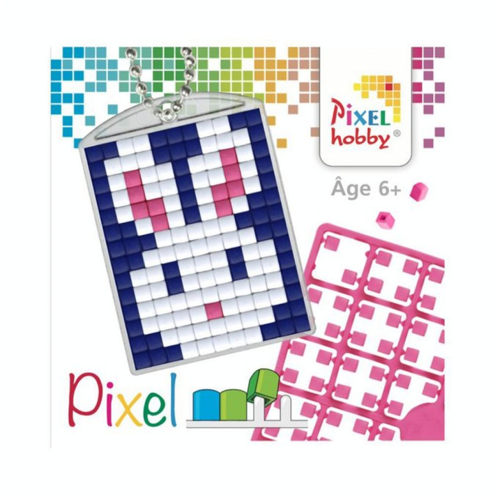 Kit créatif Pixel porte-clé 4 x 3 cm - Lapin - Pixel Hobby - Rougier et Plé