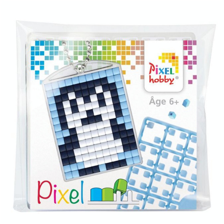 Kit créatif Pixel porte-clé 4 x 3 cm - Pingouin - Pixel Hobby - Rougier et Plé