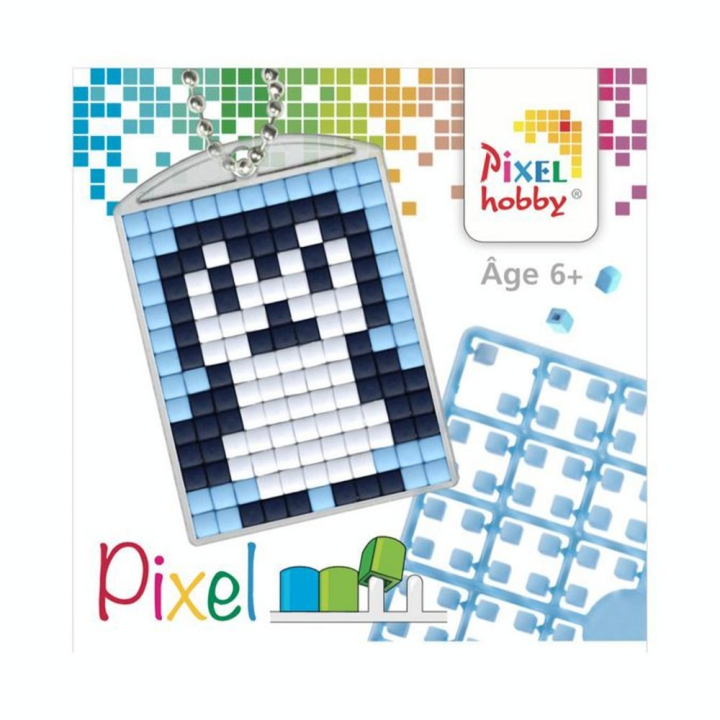 Kit créatif Pixel porte-clé 4 x 3 cm - Pingouin - Pixel Hobby - Rougier et Plé