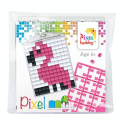Kit créatif Pixel porte-clé 4 x 3 cm - Flamant rose - Pixel Hobby - Rougier et Plé