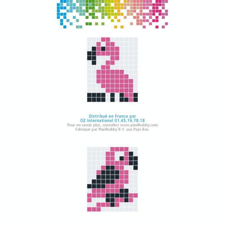Kit créatif Pixel porte-clé 4 x 3 cm - Flamant rose - Pixel Hobby - Rougier et Plé