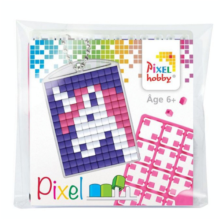 Kit créatif Pixel porte-clé 4 x 3 cm - Licorne - Pixel Hobby - Rougier et Plé
