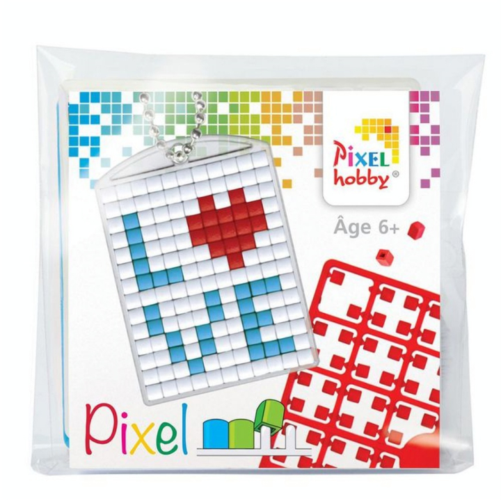 Kit créatif Pixel porte-clé 4 x 3 cm - Love - Pixel Hobby - Rougier et Plé