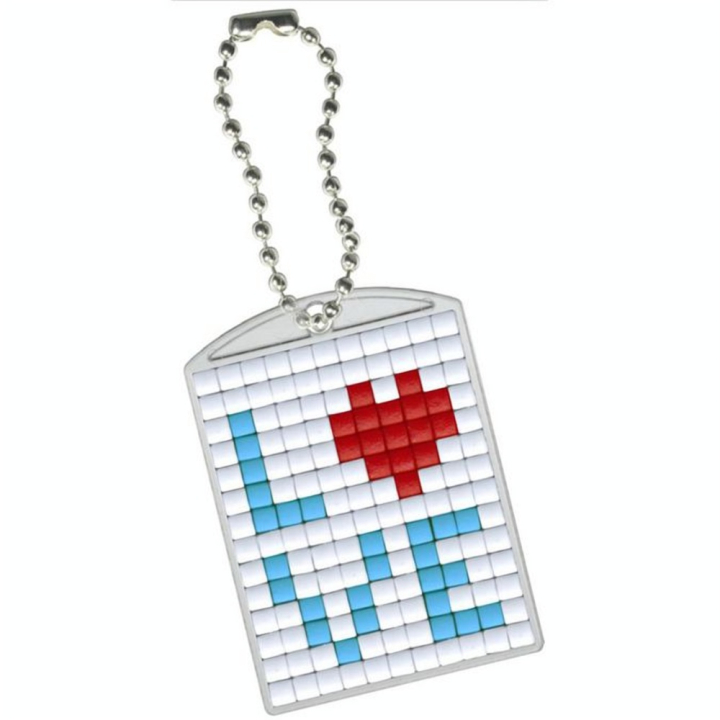 Kit créatif Pixel porte-clé 4 x 3 cm - Love - Pixel Hobby - Rougier et Plé