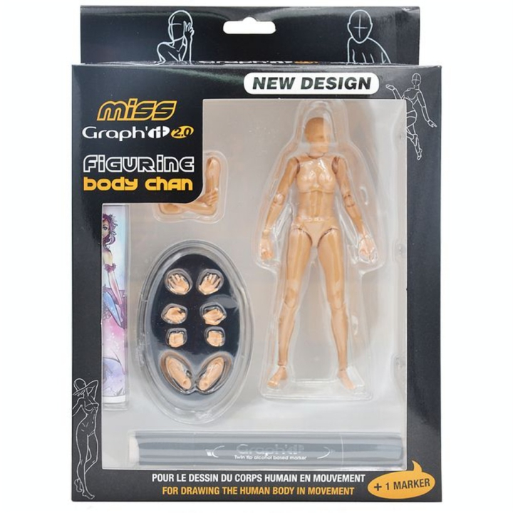 Figurine articulée pour le dessin Femme Body Chan 2.0 - Graph'it - Rougier et Plé