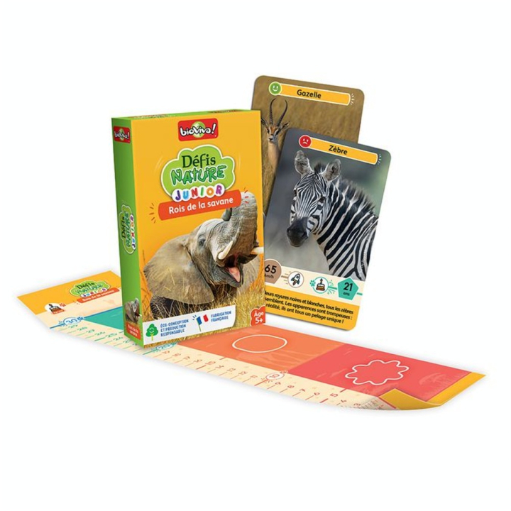 Jeu de cartes Défis nature Rois de la Savane - Bioviva - Rougier et Plé