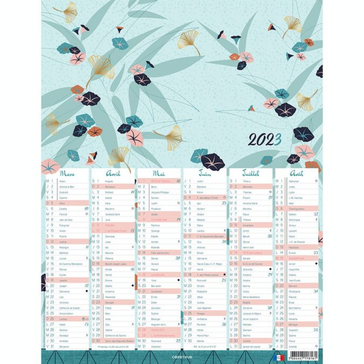 Calendrier 2022-2023 12 mois 21 x 27 cm - Editions Oberthur - Rougier et Plé