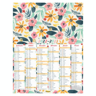 Calendrier Tivoli 2022-2023 12 mois 33.5 x 43 cm - Editions Oberthur - Rougier et Plé
