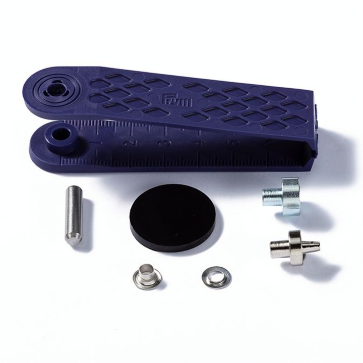 Œillets et rondelles Laiton 4 mm Argent 50 pcs + Outil de pose - Prym - Rougier et Plé