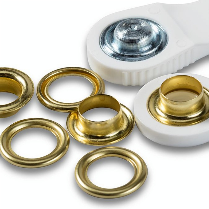 Œillets et rondelles Laiton 11 mm Or 15 pcs + Outil de pose - Prym - Rougier et Plé