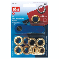Œillets et rondelles Laiton 14 mm Or 10 pcs + Outil de pose - Prym - Rougier et Plé