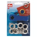 Œillets et rondelles Laiton 14 mm Argent 10 pcs + Outil de pose - Prym - Rougier et Plé