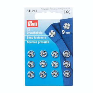 Bouton-pression à coudre 9 mm 12 pcs Argent - Prym - Rougier et Plé
