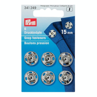Bouton-pression à coudre 15 mm 3 pcs Argent - Prym - Rougier et Plé