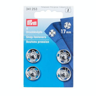 Bouton-pression à coudre 17 mm 4 pcs Argent - Prym - Rougier et Plé