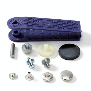 Bouton-pression sans couture 15 mm Argent + Outil 10 pcs - Prym - Rougier et Plé