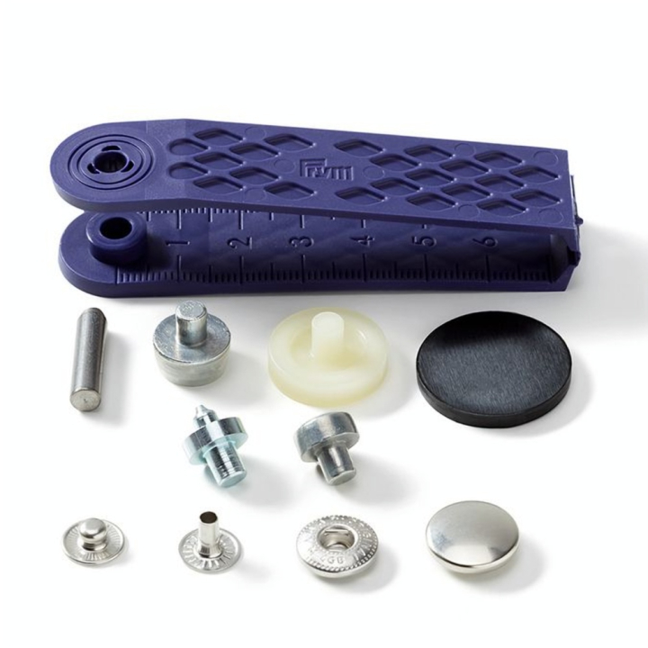 Bouton-pression sans couture 15 mm Argent + Outil 10 pcs - Prym - Rougier et Plé