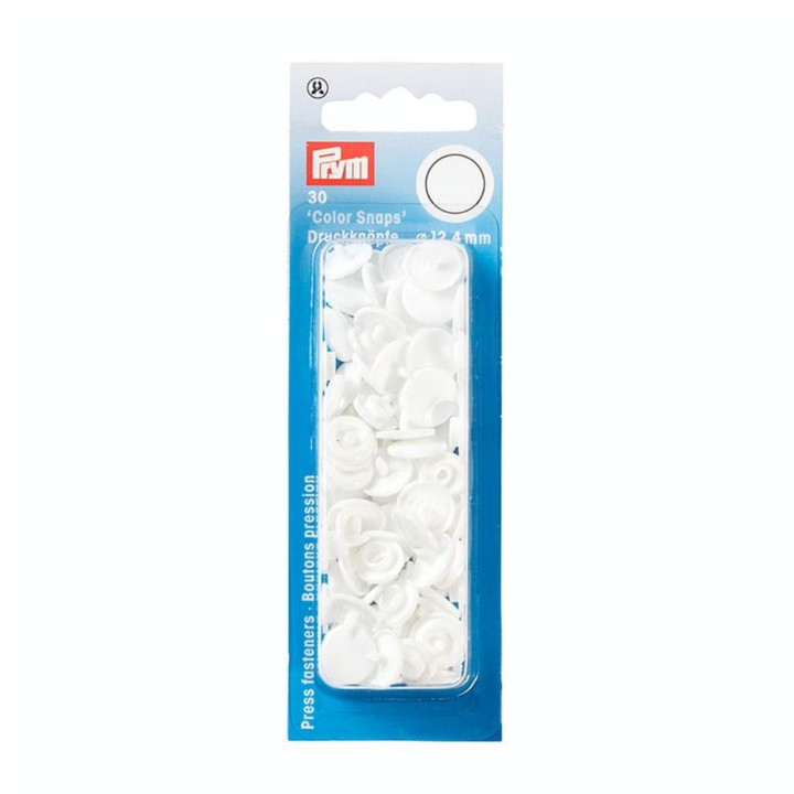 Bouton-pression Color Snaps Rond 12,4 mm Blanc 30 pcs - Prym - Rougier et Plé