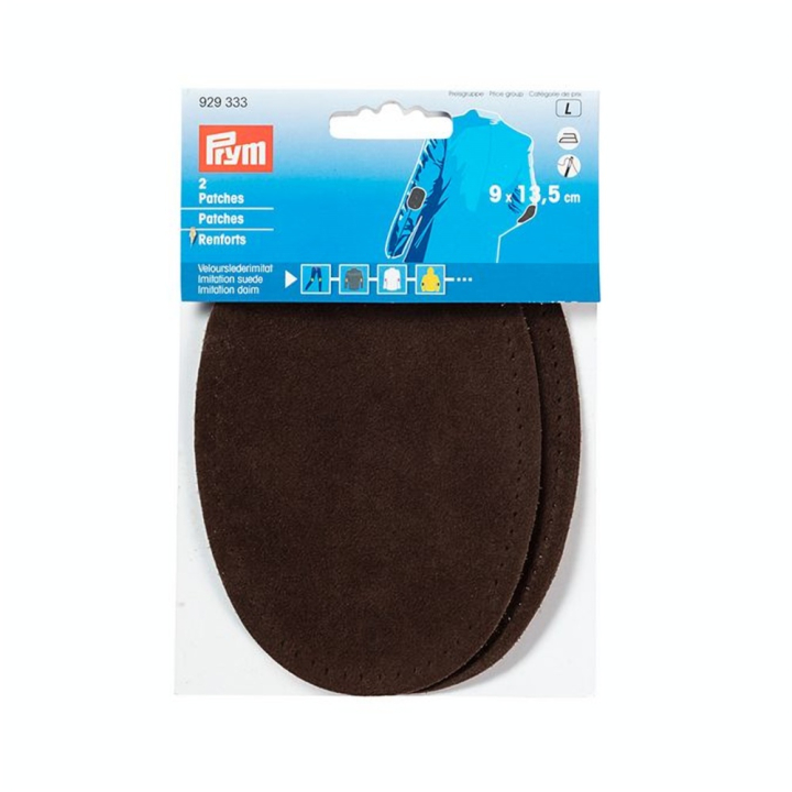 Renfort imitation daim Thermocollant 2 pcs 9 x 13,5 cm Noir - Prym - Rougier et Plé