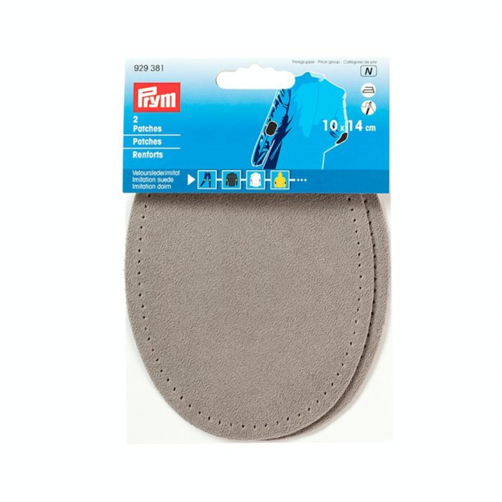 Renfort imitation daim Thermocollant 2 pcs 10 x 14 cm Gris clair - Prym - Rougier et Plé