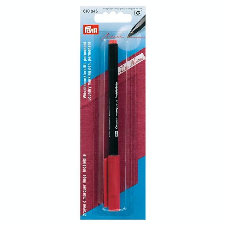 Stylo à marquer le Linge Indélébile Rouge - Prym - Rougier et Plé