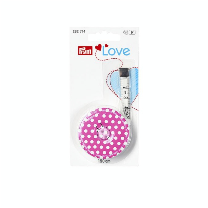 Mètre ruban enrouleur 150 cm Fuchsia - Prym - Rougier et Plé