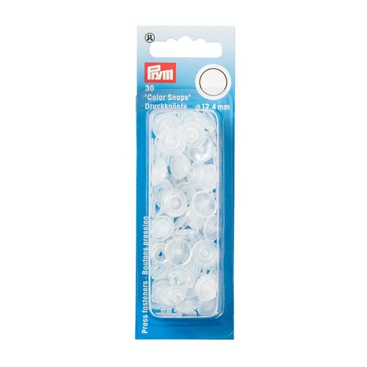 Bouton-pression Color Snaps Rond 12,4 mm Transparent brillant - Prym - Rougier et Plé