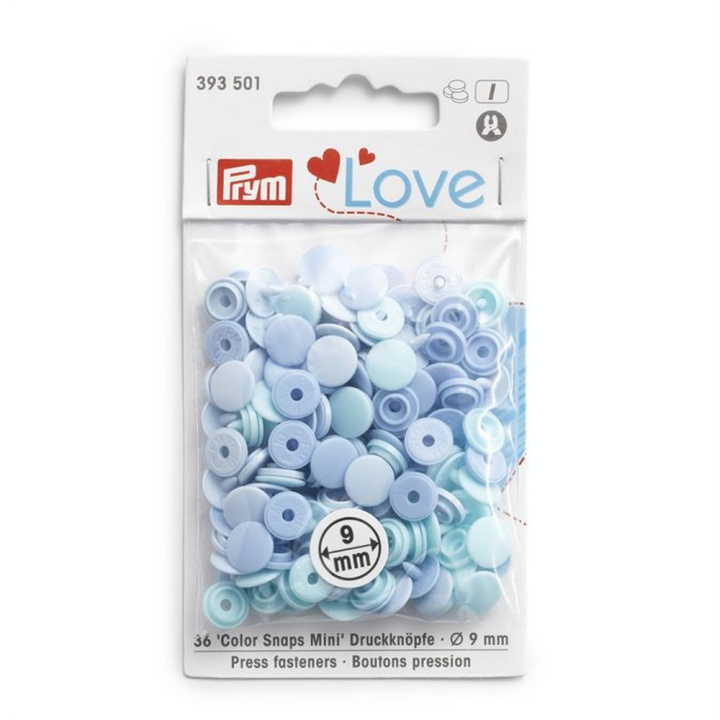 Bouton-pression Color Snaps Mini Rond 9 mm Bleu clair - Prym - Rougier et Plé