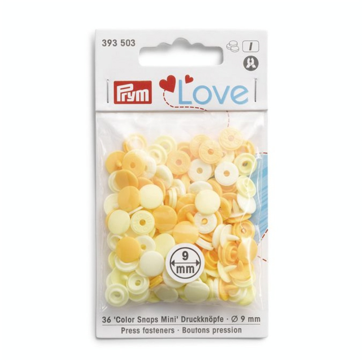 Bouton-pression Color Snaps Mini Rond 9 mm Jaune clair - Prym - Rougier et Plé