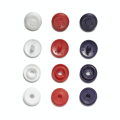 Bouton-pression Color Snaps Mini Aspect couture 9 mm Rouge, Blanc, Marine - Prym - Rougier et Plé