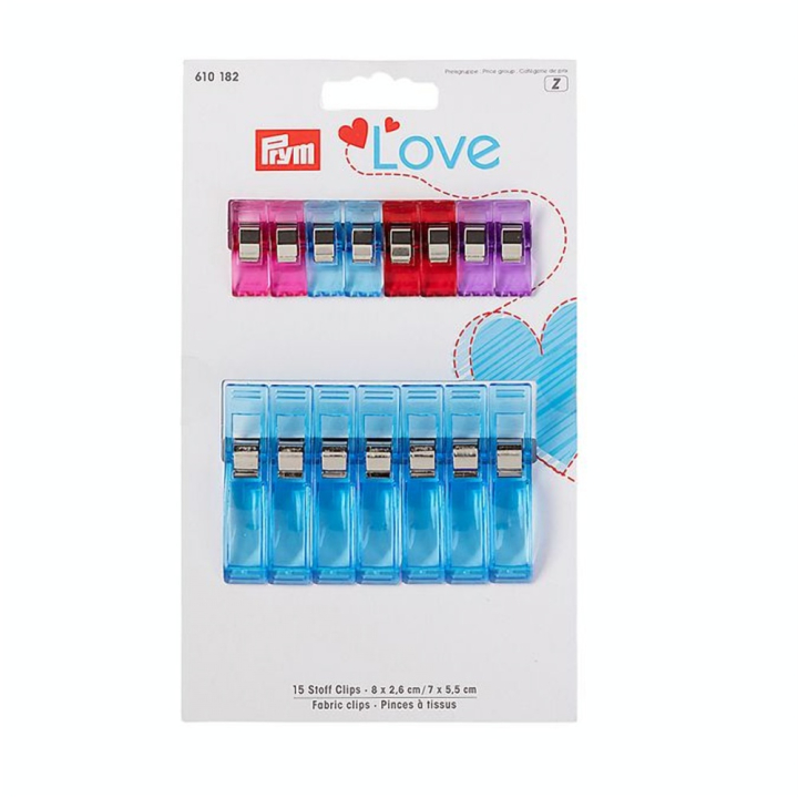 Pince à tissus 2.6 et 5.5 cm 15 pcs - Prym - Rougier et Plé